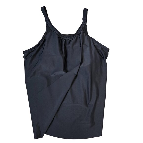 NWOT | Black Tankini Swimsuit High Waisted Tummy Control 2 Piece | XXL - Picture 2 of 6